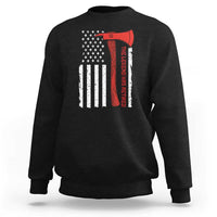 The Legend Has Retired Firefighter Sweatshirt Vintage Retirement Gifts Fireman American Flag - Wonder Print Shop