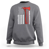 The Legend Has Retired Firefighter Sweatshirt Vintage Retirement Gifts Fireman American Flag - Wonder Print Shop