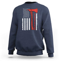 The Legend Has Retired Firefighter Sweatshirt Vintage Retirement Gifts Fireman American Flag - Wonder Print Shop