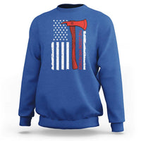The Legend Has Retired Firefighter Sweatshirt Vintage Retirement Gifts Fireman American Flag - Wonder Print Shop