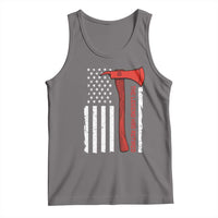 The Legend Has Retired Firefighter Tank Top Vintage Retirement Gifts Fireman American Flag - Wonder Print Shop