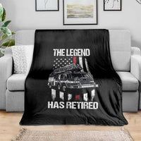 Retired Firefighter Throw Blanket American Flag Vintage Fireman Retirement Gifts - Wonder Print Shop