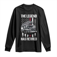 Retired Firefighter Long Sleeve Shirt American Flag Vintage Fireman Retirement Gifts - Wonder Print Shop