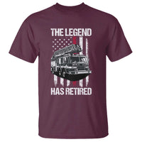 Retired Firefighter T Shirt American Flag Vintage Fireman Retirement Gifts - Wonder Print Shop