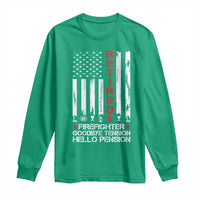 Retired Firefighter Long Sleeve Shirt Goodbye Tension Hello Pension Fireman Retirement Gifts - Wonder Print Shop
