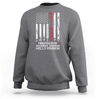 Retired Firefighter Sweatshirt Goodbye Tension Hello Pension Fireman Retirement Gifts - Wonder Print Shop