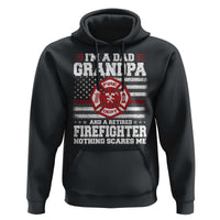 Retired Firefighter Grandpa Hoodie Retro American Flag - Wonder Print Shop