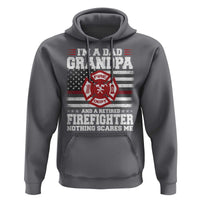 Retired Firefighter Grandpa Hoodie Retro American Flag - Wonder Print Shop