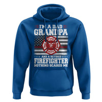 Retired Firefighter Grandpa Hoodie Retro American Flag - Wonder Print Shop