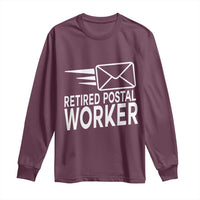 Retired Postal Worker Long Sleeve Shirt Mailman Postman Retirement Gifts - Wonder Print Shop