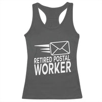 Retired Postal Worker Racerback Tank Top Mailman Postman Retirement Gifts - Wonder Print Shop