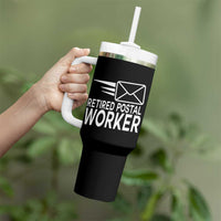 Retired Postal Worker Tumbler With Handle Mailman Postman Retirement Gifts - Wonder Print Shop