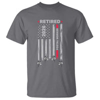 Retired Postal Worker 2026 T Shirt Retro US Flag Mailman Postman Retirement Gifts - Wonder Print Shop