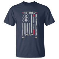 Retired Postal Worker 2026 T Shirt Retro US Flag Mailman Postman Retirement Gifts - Wonder Print Shop