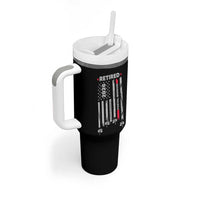 Retired Postal Worker 2026 Tumbler With Handle Retro US Flag Mailman Postman Retirement Gifts - Wonder Print Shop