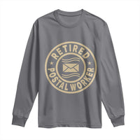 Retired Postal Worker Long Sleeve Shirt Mailman Postman Vintage Retirement Gifts - Wonder Print Shop