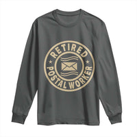 Retired Postal Worker Long Sleeve Shirt Mailman Postman Vintage Retirement Gifts - Wonder Print Shop