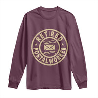 Retired Postal Worker Long Sleeve Shirt Mailman Postman Vintage Retirement Gifts - Wonder Print Shop