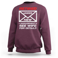 Men’s Postal Worker Retirement Sweatshirt Retired Under New Management Funny Dad Humor - Wonder Print Shop