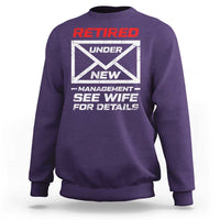 Men’s Postal Worker Retirement Sweatshirt Retired Under New Management Funny Dad Humor - Wonder Print Shop