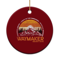 Vintage Christian Ceramic Ornament Isaiah 42:16 Waymaker Promise Keeper Miracle Worker - Wonder Print Shop