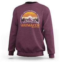 Vintage Christian Sweatshirt Isaiah 42:16 Waymaker Promise Keeper Miracle Worker - Wonder Print Shop