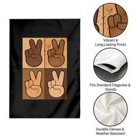Peace Sign Equality for All Garden Flag Peace Out V Fingers Hand Equal Rights - Wonder Print Shop