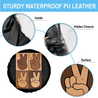 Peace Sign Equality for All Spare Tire Cover Peace Out V Fingers Hand Equal Rights