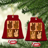 Peace Sign Equality for All Ceramic Ornament Peace Out V Fingers Hand Equal Rights - Wonder Print Shop