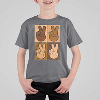 Peace Sign Equality for All T Shirt For Kid Peace Out V Fingers Hand Equal Rights