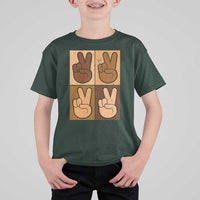 Peace Sign Equality for All T Shirt For Kid Peace Out V Fingers Hand Equal Rights
