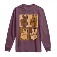 Peace Sign Equality for All Long Sleeve Shirt Peace Out V Fingers Hand Equal Rights
