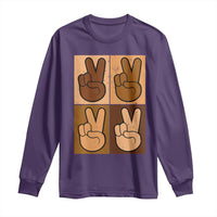 Peace Sign Equality for All Long Sleeve Shirt Peace Out V Fingers Hand Equal Rights