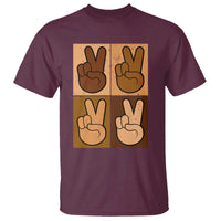 Peace Sign Equality for All T Shirt Peace Out V Fingers Hand Equal Rights