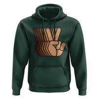 Retro Equality for All Hoodie Peace Sign V Fingers Skin Tone Hands Vintage