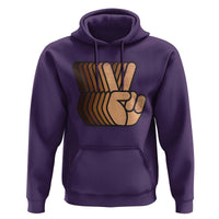 Retro Equality for All Hoodie Peace Sign V Fingers Skin Tone Hands Vintage