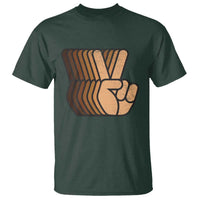 Retro Equality for All T Shirt Peace Sign V Fingers Skin Tone Hands Vintage