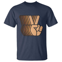 Retro Equality for All T Shirt Peace Sign V Fingers Skin Tone Hands Vintage