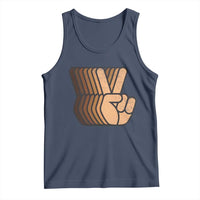 Retro Equality for All Tank Top Peace Sign V Fingers Skin Tone Hands Vintage