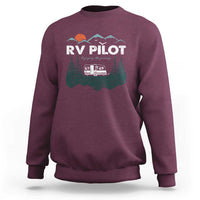 RV Pilot Camping Sweatshirt Retro Motorhome Travel Vacation Gift - Wonder Print Shop