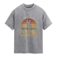 Vintage Retro Dont Make Me Get My Flying Monkeys Washed Cotton T-Shirt