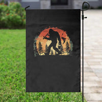 Bigfoot Fishing Garden Flag Funny Retro Sasquatch Fisherman Dad - Wonder Print Shop
