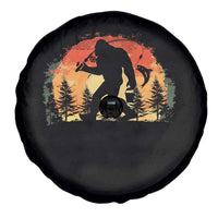 Bigfoot Fishing Spare Tire Cover Funny Retro Sasquatch Fisherman Dad - Wonder Print Shop