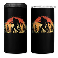 Bigfoot Fishing 4 in 1 Can Cooler Tumbler Funny Retro Sasquatch Fisherman Dad - Wonder Print Shop