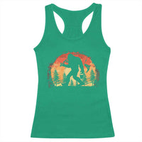 Bigfoot Fishing Racerback Tank Top Funny Retro Sasquatch Fisherman Dad - Wonder Print Shop