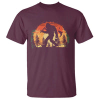 Bigfoot Fishing T Shirt Funny Retro Sasquatch Fisherman Dad - Wonder Print Shop