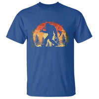 Bigfoot Fishing T Shirt Funny Retro Sasquatch Fisherman Dad - Wonder Print Shop
