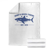 Retro Fisher Birthday Throw Blanket Vintage Quints Shark Fishing 1975 - Wonder Print Shop