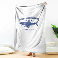 Retro Fisher Birthday Throw Blanket Vintage Quints Shark Fishing 1975 - Wonder Print Shop