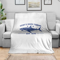 Retro Fisher Birthday Throw Blanket Vintage Quints Shark Fishing 1975 - Wonder Print Shop